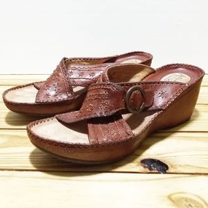 Clarks Leather Artisan Collection Wedge Sandals